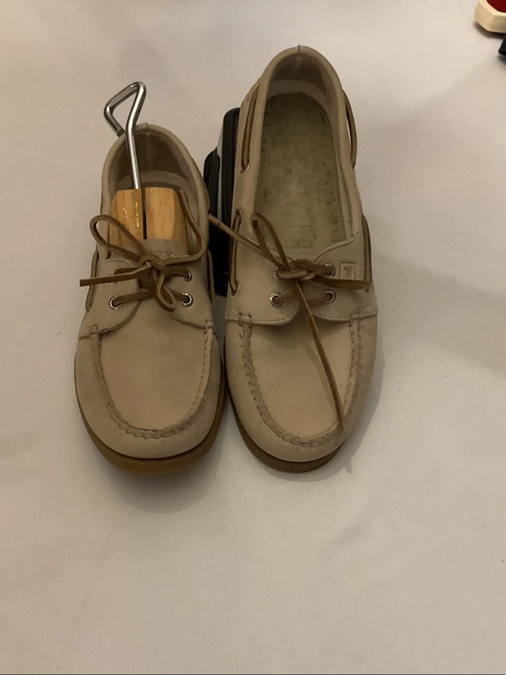 Sperry Top-Seider Men's Beige/Tan Leather Boat Shoes